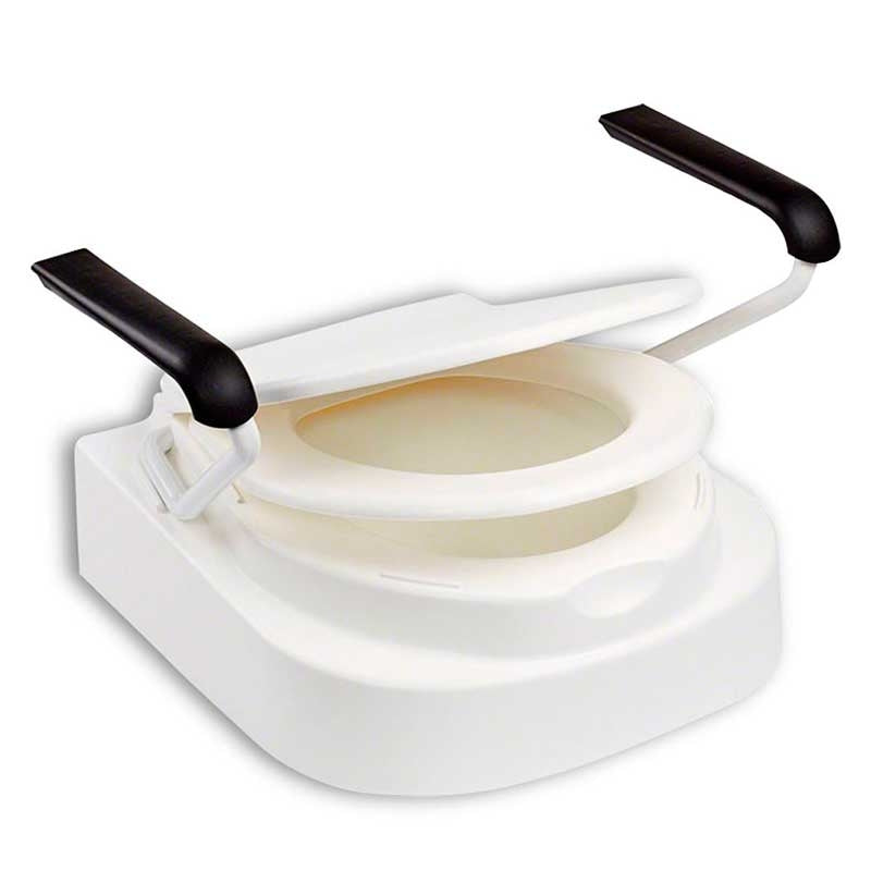 Assento Elevador WC 8-10-13cm Tampa e Braços — Sundo Homecare