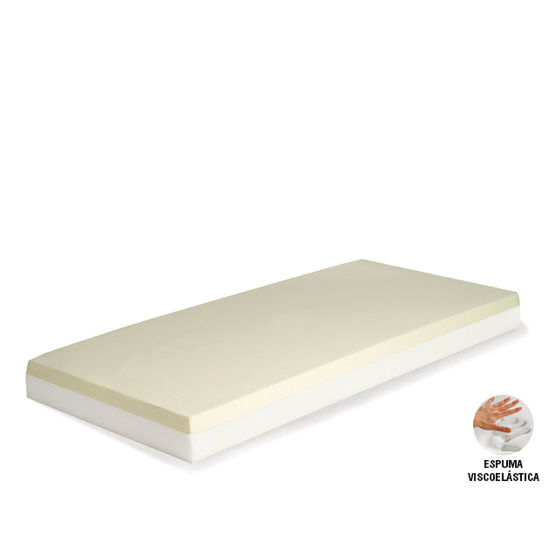Colchon Viscoelastico 90x190x20cm. Funda Algodon 100% — Bienestar Senior