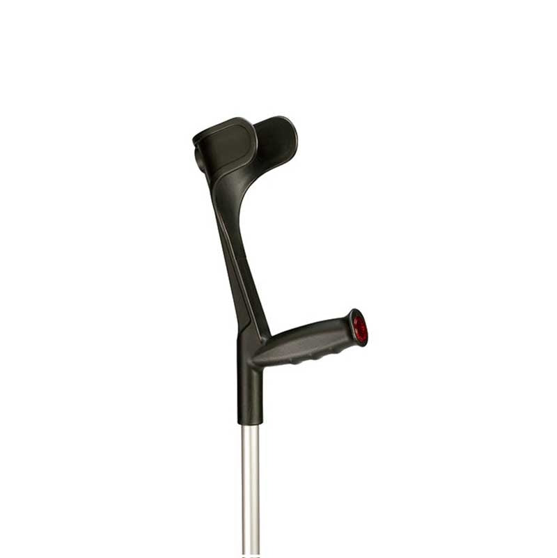 Muleta de Aluminio (76-96cm.) Puño Anatómico -Negra- — Ayudas Dinámicas