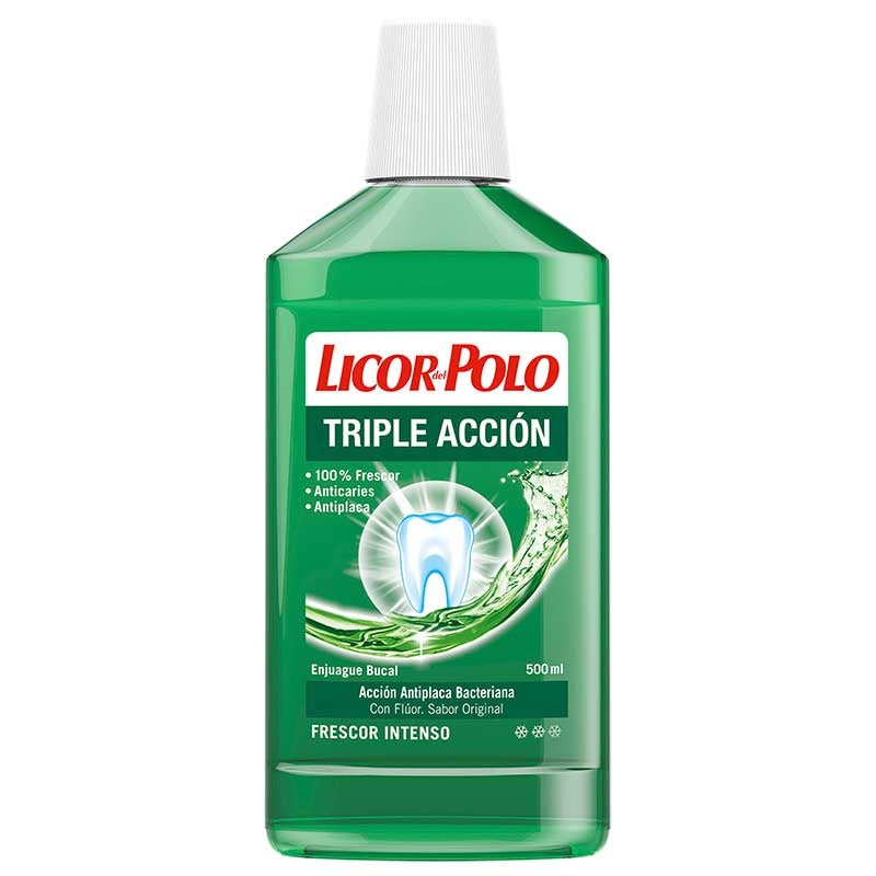 Enjuague Triple Accion Verde (500ml.) — Licor del Polo