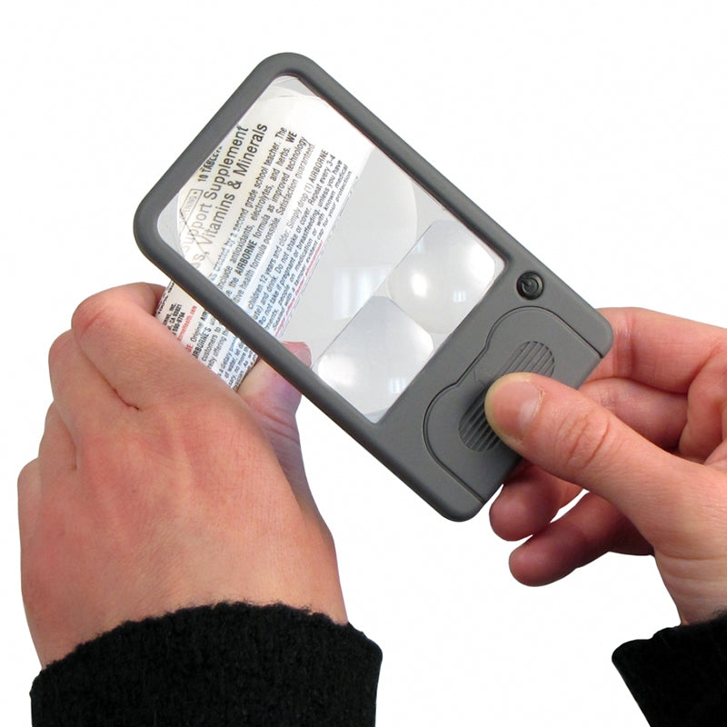 Lupa de Bolsillo Trifocal con Iluminacion Led — Bienestar Senior