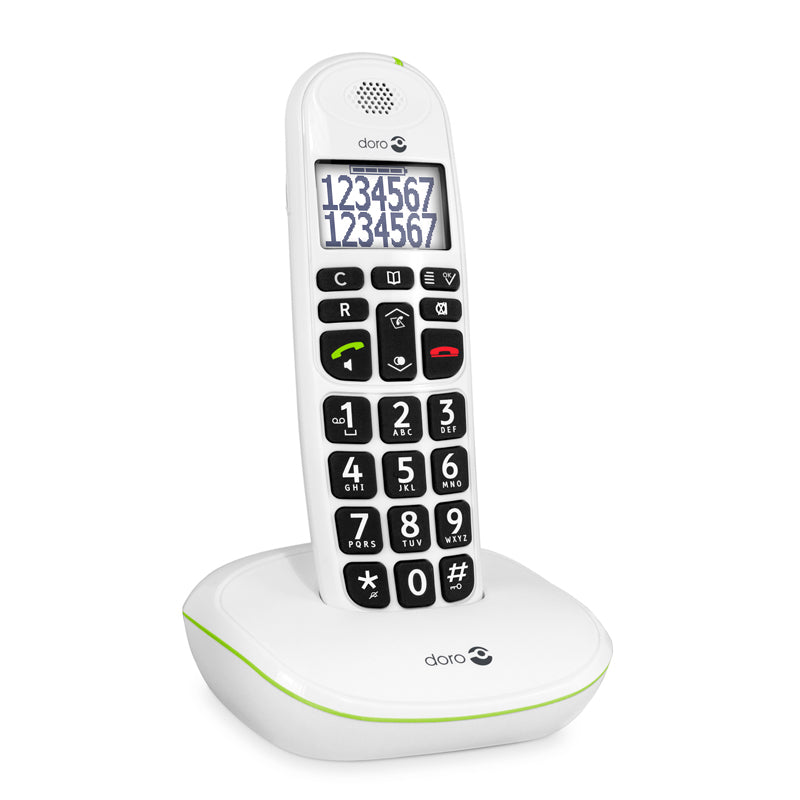 Doro PhoneEasy 110 - Telefone Sem Fios Teclas Falantes -Branco- — Doro