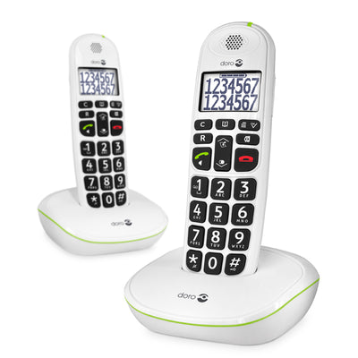 Teléfono Inalámbrico (Doro PhoneEasy 110w Duo) Teclas Parlantes -Blanco-