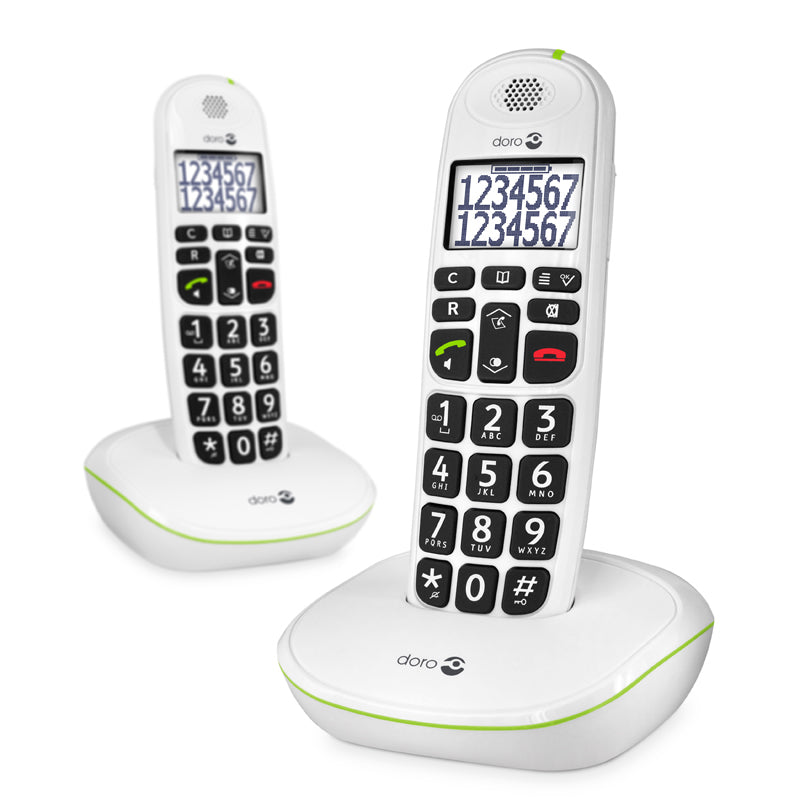 Teléfono Inalámbrico (Doro PhoneEasy 110w Duo) Teclas Parlantes -Blanco-