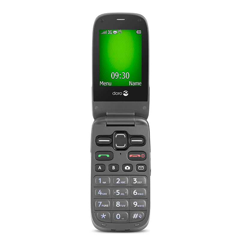 Telefono Movil (Doro PhoneEasy 621) con Tapa -Negro-