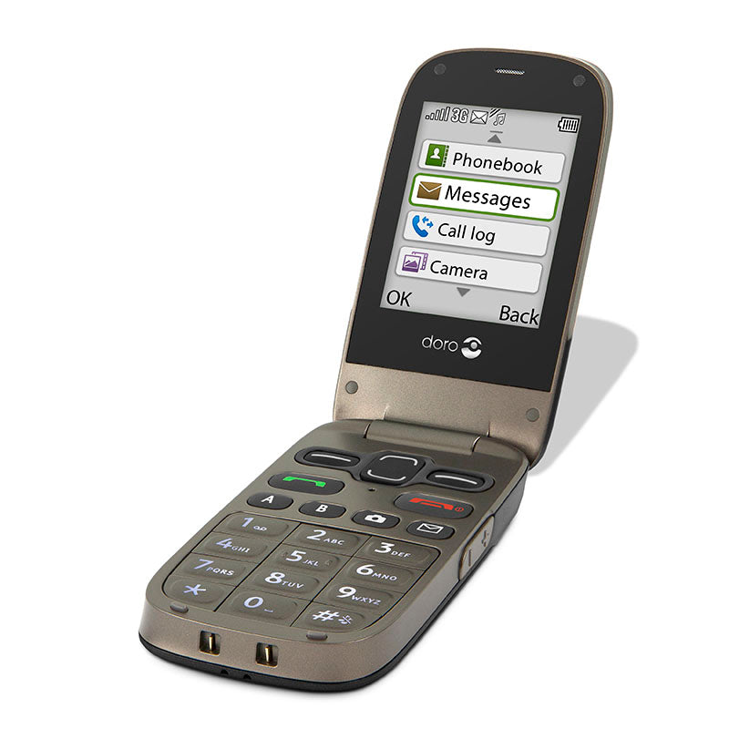 Doro PhoneEasy 622 - Teléfono Móvil con Tapa -Moka-