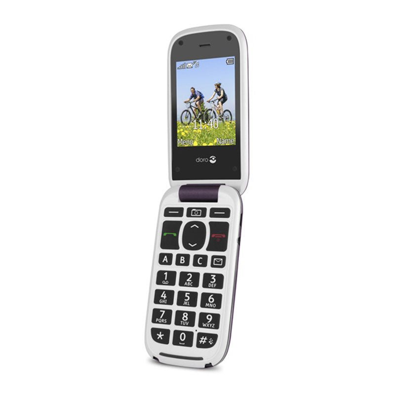 Doro PhoneEasy 613 - Teléfono Móvil Pantalla Grande -Berenjena-