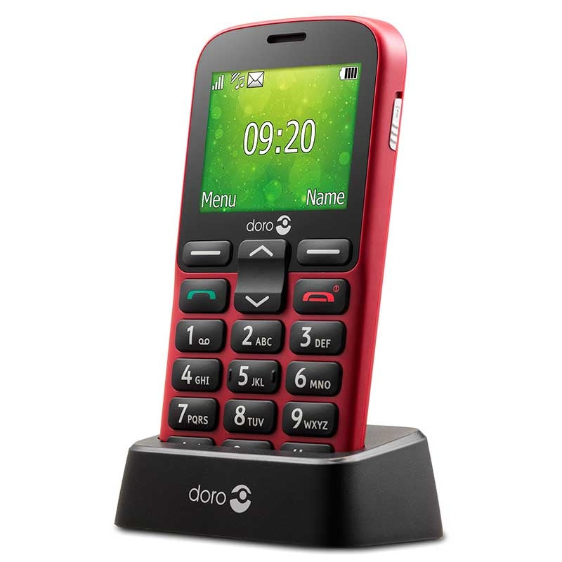 Teléfono Móvil (Doro 1380) Teclas Grandes -Rojo- — Doro