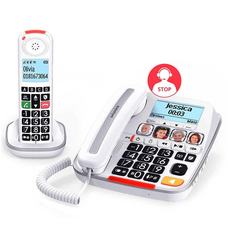Telefono Combo Base Fototeclas +Inalámbrico - Swissvoice Xtra 3355