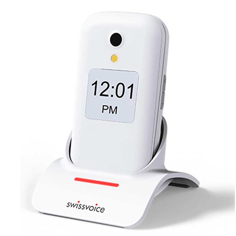 Teléfono Móvil con Tapa D28 -Blanco-