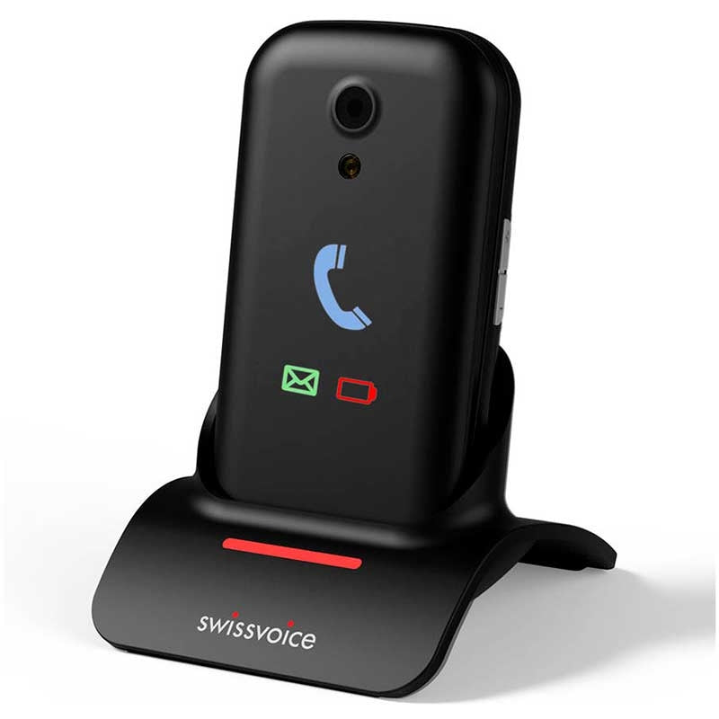 Teléfono Móvil con Tapa S28 -Negro-