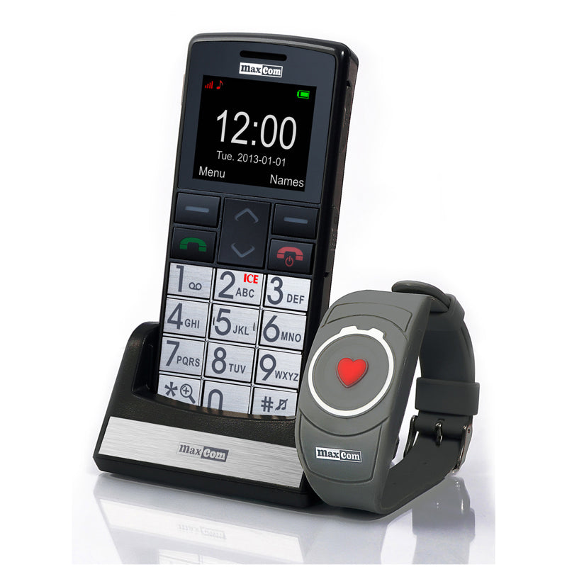 Teléfono Móvil con Pulsera S.O.S. / Teleasistencia Maxcom MM715 BB — Maxcom