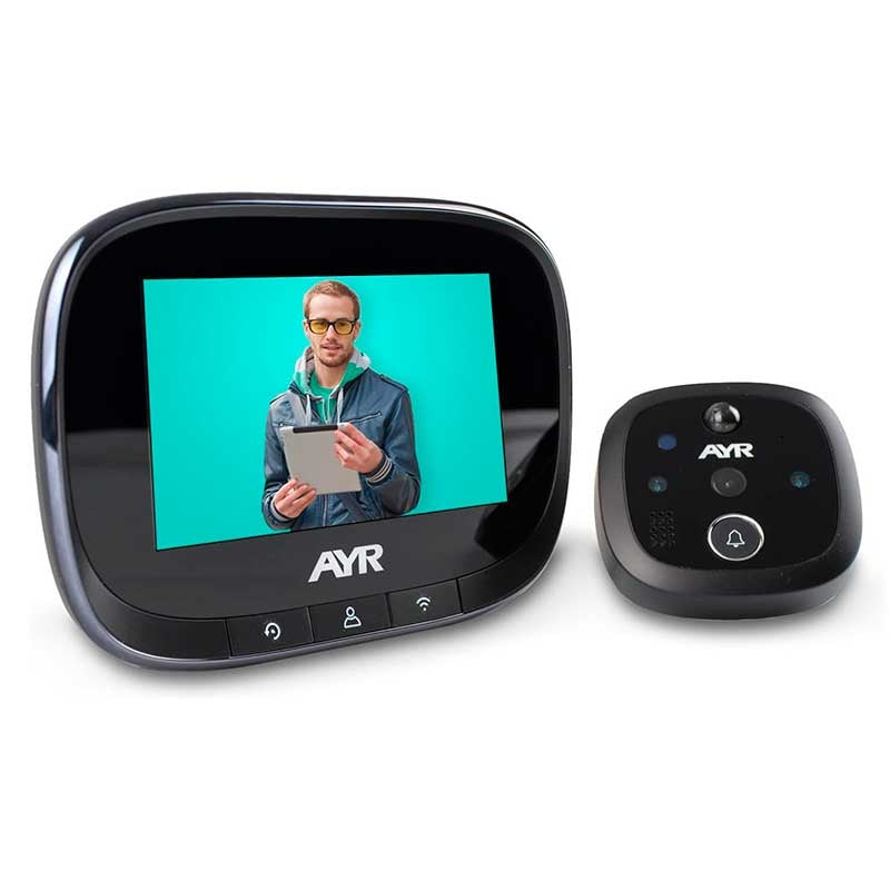 Mirilla Digital Pantalla 4,3' WiFi+Móvil -Negro- — AYR