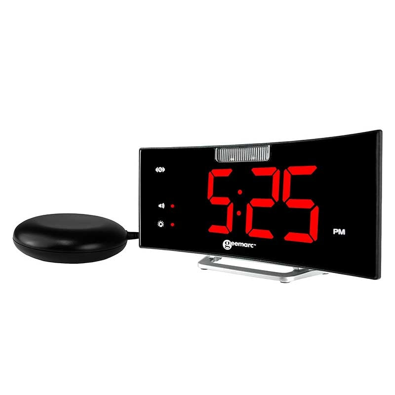 Despertador Números Grandes y Vibrador de Almohada Wake ‘n’ Shake Curve