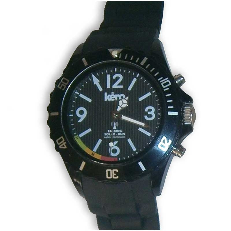 Reloj de Pulsera Parlante Atomico Solar -Negro-