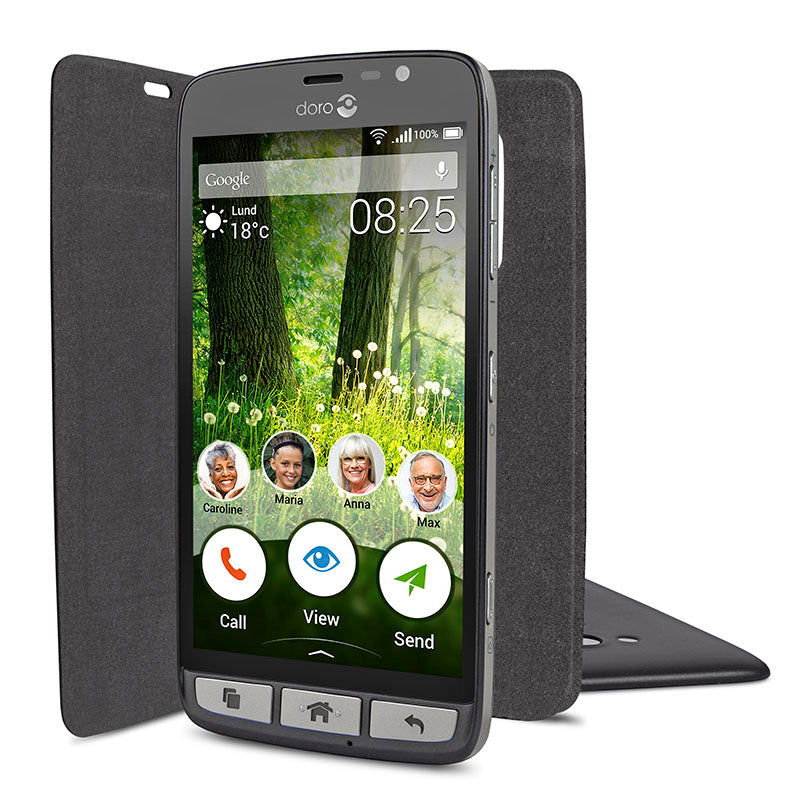 Funda para Telefono Movil (Doro 825) Flip Negra