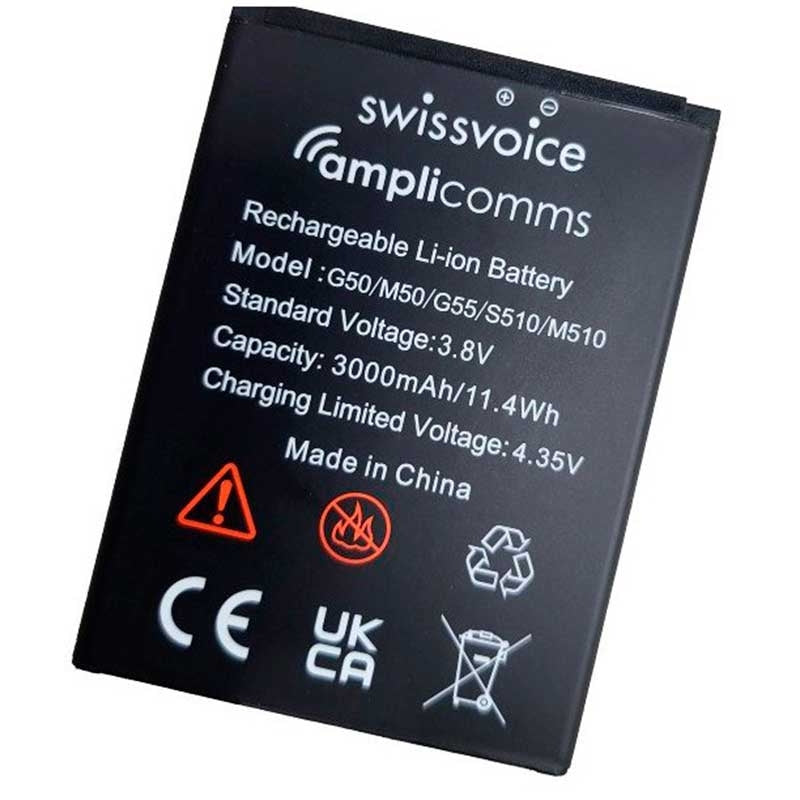 Bateria Telemóvel Táctil Swissvoice G50 / S510 e Amplicomms M50 / M510
