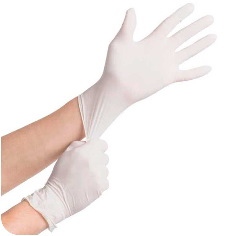 Guantes Latex Blancos (100uds.) — Bienestar Senior