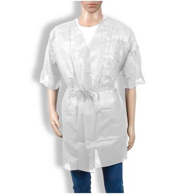 Bata Kimono Desechable Blanca (10uds.) — Bienestar Senior
